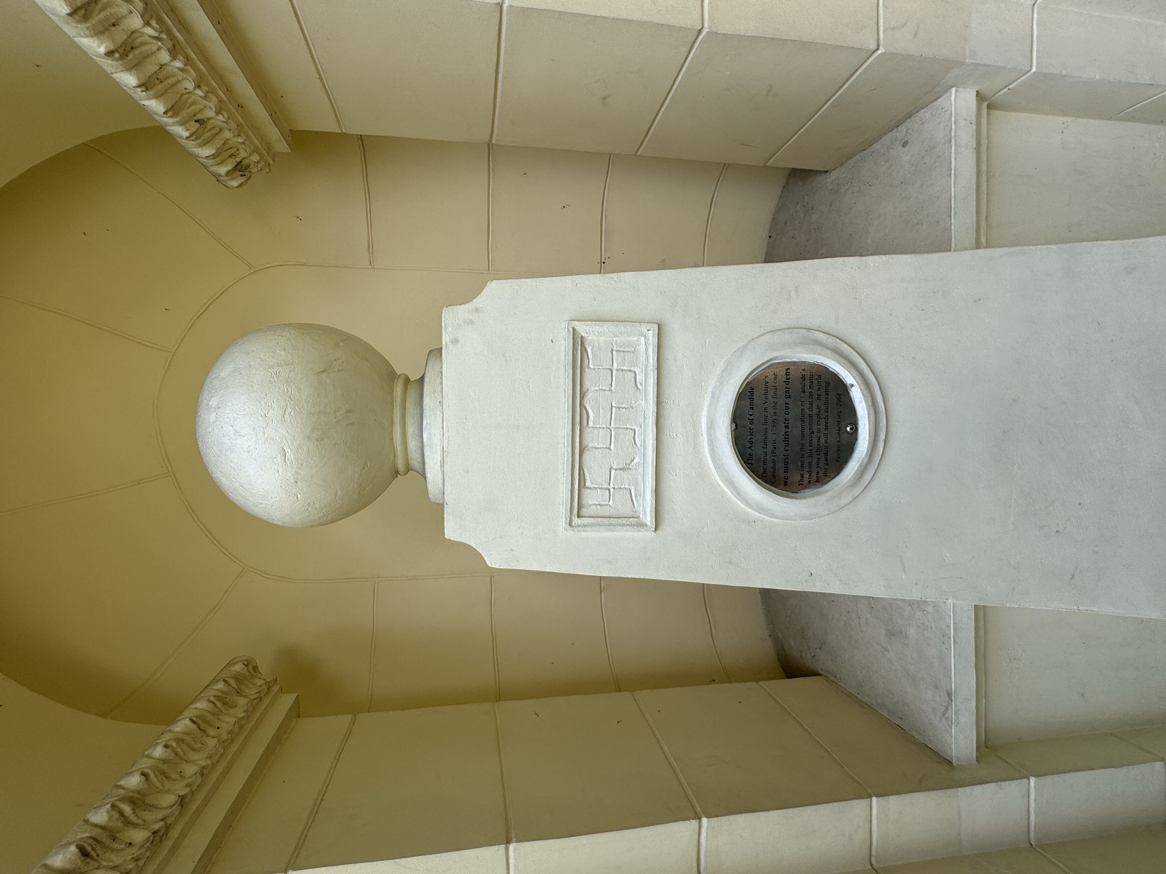 A white shrine, kept